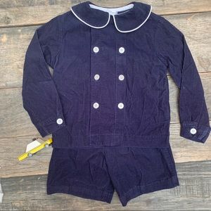 Bailey boys navy corduroy sailor set 3T